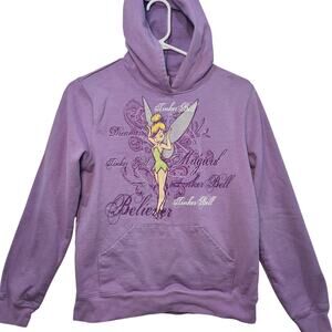 Disney Store Lavender Tinkerbell Hoodie Kangaroo Pocket Size Small